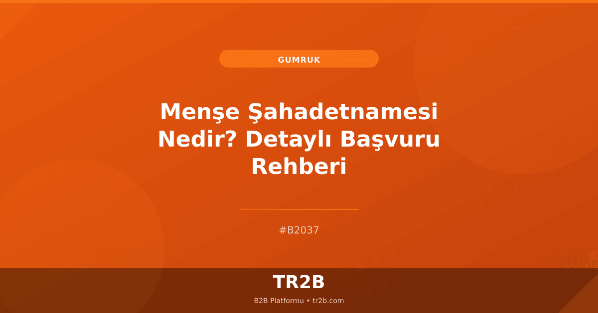 Menşe Şahadetnamesi Nedir? Detaylı Başvuru Rehberi