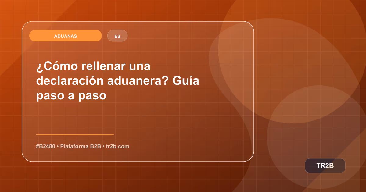 ¿Cómo rellenar una declaración aduanera? Guía paso a paso