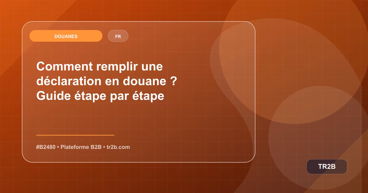 Comment remplir une déclaration en douane ? Guide étape par étape