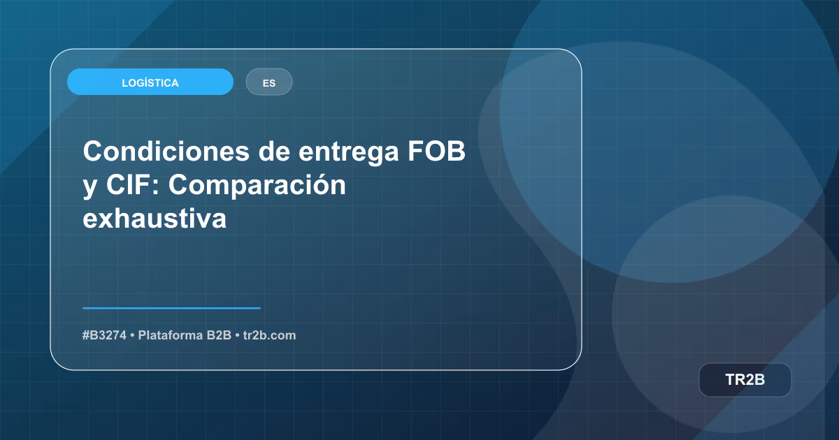 Condiciones de entrega FOB y CIF: Comparación exhaustiva