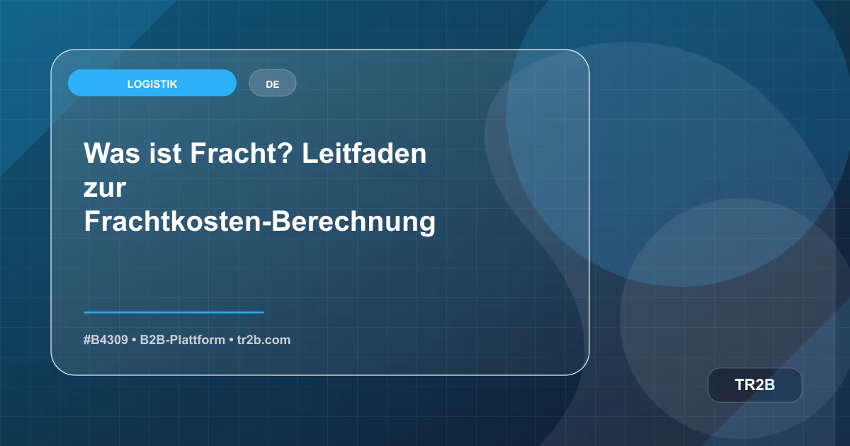 Was ist Fracht? Leitfaden zur Frachtkosten-Berechnung