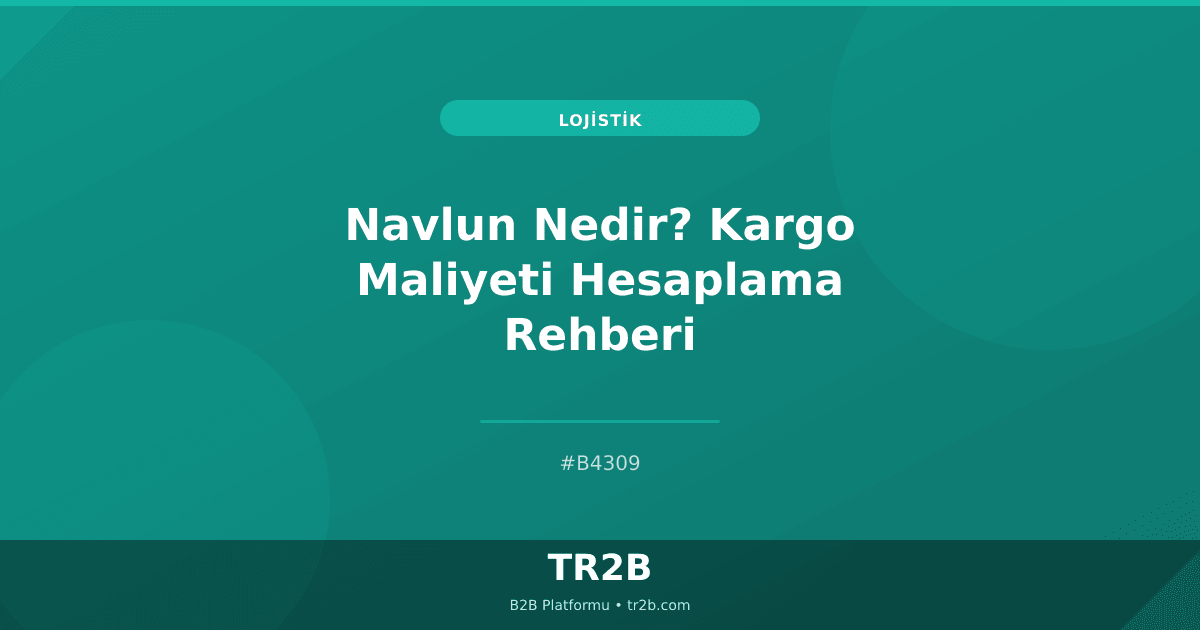 Navlun Nedir? Kargo Maliyeti Hesaplama Rehberi