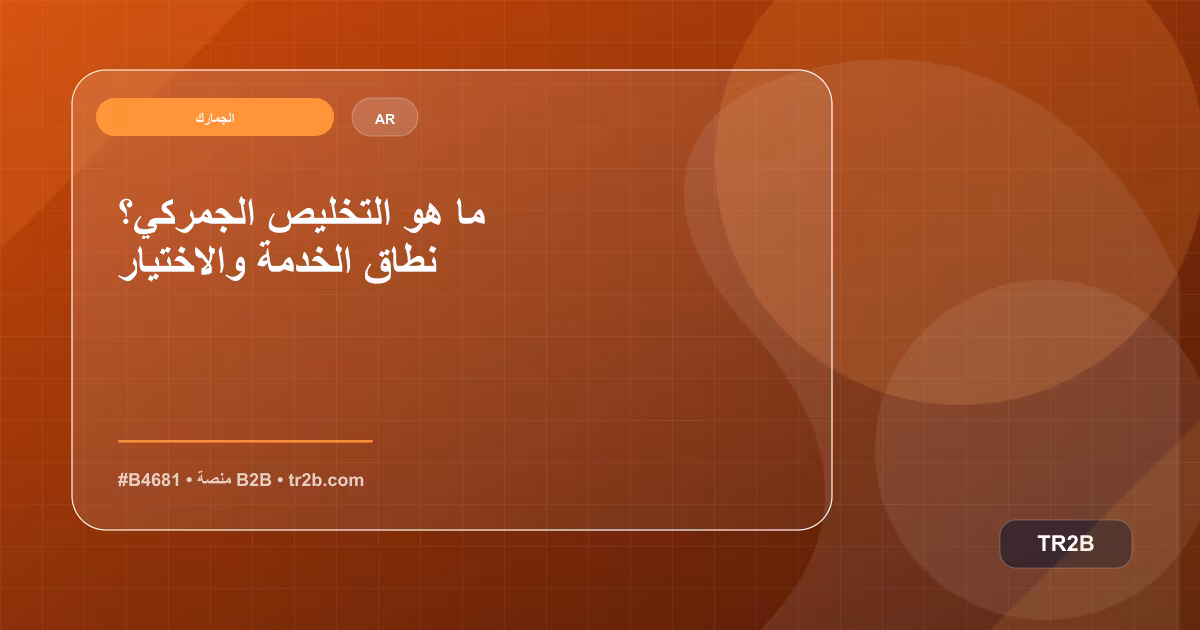 ما هو التخليص الجمركي؟ نطاق الخدمة والاختيار