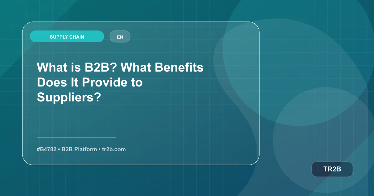 What is B2B? What Benefits Does It Provide to Suppliers?