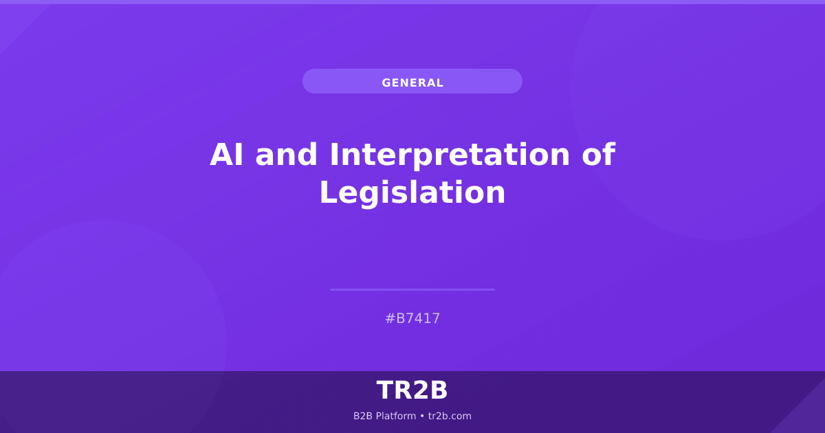 AI and Interpretation of Legislation